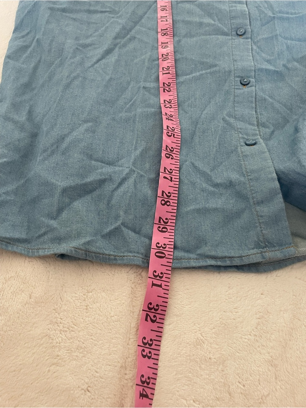 Eileen Fisher Airy Organic Cotton Twill Classic Collar Shirt in Washed Indigo 1X - Picture 7 of 7